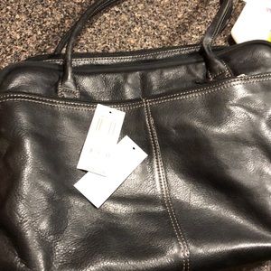 Leather laptop bag